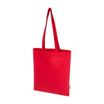 Tote bag en coton recyclé et RPET 7 L 140 g/m² couleur rouge