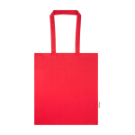 Tote bag en coton recyclé et RPET 7 L 140 g/m² couleur rouge troisième vue frontale