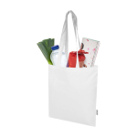 Tote bag en coton recyclé et RPET 7 L 140 g/m² couleur blanc deuxième vue