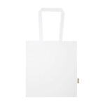 Tote bag en coton recyclé et RPET 7 L 140 g/m² couleur blanc troisième vue frontale