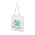 Tote bag en coton recyclé et RPET 7 L 140 g/m² couleur blanc vue impression sérigraphique
