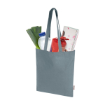 Tote bag en coton recyclé et RPET 7 L 140 g/m² couleur gris deuxième vue