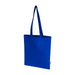 Tote bag en coton recyclé et RPET 7 L 140 g/m² couleur bleu roi