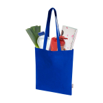 Tote bag en coton recyclé et RPET 7 L 140 g/m² couleur bleu roi deuxième vue