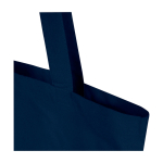 Tote bag en coton recyclé et RPET 7 L 140 g/m² couleur bleu marine vue détail 1