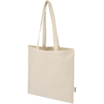 Tote bag en coton recyclé personnalisé et RPET 7 L 140 g/m² couleur naturel