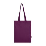 Tote bag en coton recyclé et RPET 7 L 140 g/m² couleur mauve deuxième vue frontale
