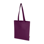 Tote bag en coton recyclé et RPET 7 L 140 g/m² couleur mauve