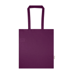 Tote bag en coton recyclé et RPET 7 L 140 g/m² couleur mauve troisième vue frontale