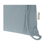 Sac à cordons en coton recyclé et RPET 5 L 140 g/m² couleur gris vue détail 1