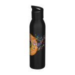 Gourde en acier inoxydable recyclé simple paroi 650 ml couleur noir