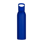 Gourde en acier inoxydable recyclé simple paroi 650 ml couleur bleu deuxième vue frontale