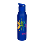 Gourde en acier inoxydable recyclé simple paroi 650 ml couleur bleu