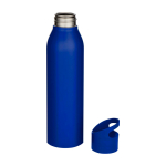 Gourde en acier inoxydable recyclé simple paroi 650 ml couleur bleu deuxième vue
