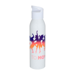 Gourde en acier inoxydable recyclé simple paroi 650 ml couleur blanc