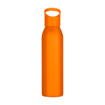 Gourde en acier inoxydable recyclé simple paroi 650 ml couleur orange deuxième vue frontale