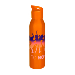Gourde en acier inoxydable recyclé simple paroi 650 ml couleur orange