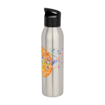 Gourde en acier inoxydable recyclé simple paroi 650 ml couleur gris clair