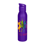 Gourde en acier inoxydable recyclé simple paroi 650 ml couleur mauve