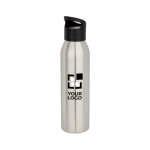 Gourde en acier inoxydable recyclé simple paroi 650 ml avec zone d'impression