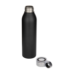 Bouteille en acier inoxydable recyclé avec anse ronde 650 ml couleur noir deuxième vue