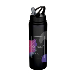 Gourde en acier inoxydable recyclé simple paroi 800 ml couleur noir