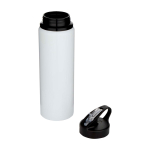 Gourde en acier inoxydable recyclé simple paroi 800 ml couleur blanc deuxième vue
