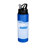 Gourde en acier inoxydable recyclé simple paroi 800 ml couleur bleu roi