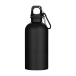 Bouteille mate en acier inoxydable recyclé simple paroi 400 ml couleur noir deuxième vue frontale