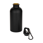 Bouteille mate en acier inoxydable recyclé simple paroi 400 ml couleur noir deuxième vue