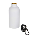 Bouteille mate en acier inoxydable recyclé simple paroi 400 ml couleur blanc deuxième vue