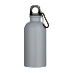 Bouteille mate en acier inoxydable recyclé simple paroi 400 ml couleur gris deuxième vue frontale