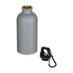 Bouteille mate en acier inoxydable recyclé simple paroi 400 ml couleur gris deuxième vue