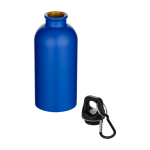 Bouteille mate en acier inoxydable recyclé simple paroi 400 ml couleur bleu roi deuxième vue