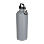 Gourde mate en acier inoxydable recyclé avec mousqueton 750 ml couleur gris