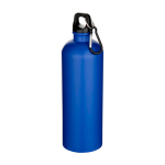 Gourde mate en acier inoxydable recyclé avec mousqueton 750 ml couleur bleu roi