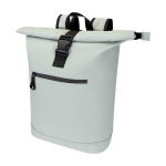 Sac à dos roll-top en cuir synthétique imperméable pour PC 15” couleur gris