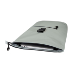 Sac à dos roll-top en cuir synthétique imperméable pour PC 15” couleur gris deuxième vue