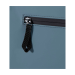 Sac à dos roll-top en cuir synthétique imperméable pour PC 15” couleur cyan vue détail 1