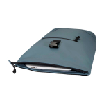 Sac à dos roll-top en cuir synthétique imperméable pour PC 15” couleur cyan deuxième vue