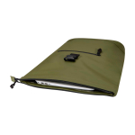 Sac à dos roll-top en cuir synthétique imperméable pour PC 15” couleur vert foncé deuxième vue