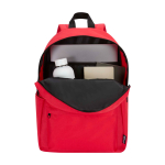 Sac à dos urbain écologique et déperlant 16 L pour PC 14” couleur rouge deuxième vue