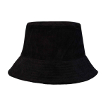 Bob en velours côtelé recyclé et coton 280 g/m² couleur noir deuxième vue arrière