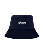 Bob en velours côtelé recyclé et coton 280 g/m² avec zone d'impression