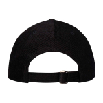 Casquette classique en velours côtelé recyclé 6 panneaux 280 g/m² couleur noir deuxième vue arrière