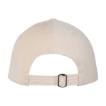 Casquette classique en velours côtelé recyclé 6 panneaux 280 g/m² couleur sable deuxième vue arrière
