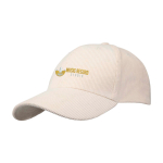 Casquette classique en velours côtelé recyclé 6 panneaux 280 g/m² couleur sable