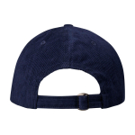 Casquette classique en velours côtelé recyclé 6 panneaux 280 g/m² couleur bleu marine deuxième vue arrière
