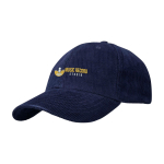 Casquette classique en velours côtelé recyclé 6 panneaux 280 g/m² couleur bleu marine