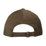 Casquette classique en velours côtelé recyclé 6 panneaux 280 g/m² couleur vert foncé deuxième vue arrière